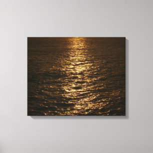 Sonnenuntergang auf dem Wasser Abstrakte Meeresfot Leinwanddruck