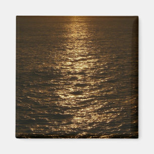 Sonnenuntergang auf dem Wasser Abstrakte Meeresfot Magnet