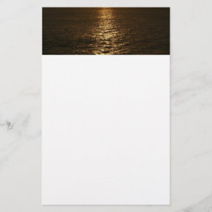 Sonnenuntergang auf dem Wasser Abstrakte Ozeanfoto Briefpapier