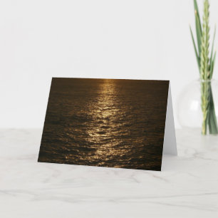 Sonnenuntergang auf dem Wasser Abstrakte Ozeanfoto Karte