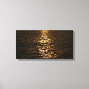 Sonnenuntergang auf dem Wasser Abstrakte Ozeanfoto Leinwanddruck