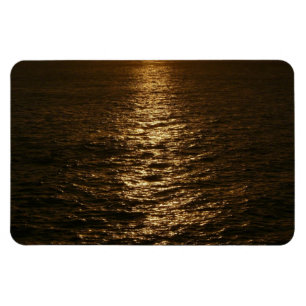Sonnenuntergang auf dem Wasser Abstrakte Ozeanfoto Magnet