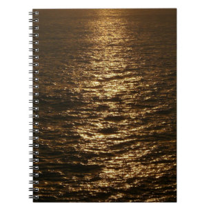 Sonnenuntergang auf dem Wasser Abstrakte Ozeanfoto Notizblock