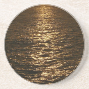 Sonnenuntergang auf dem Wasser Abstrakte Ozeanfoto Untersetzer