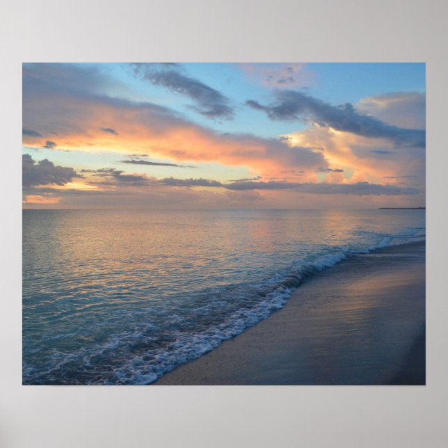 Sonnenuntergang auf dem Wasser fotografiert Poster (Vorne)