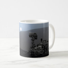 Sonnenuntergang auf den Mars Neugier Rover Kaffeetasse