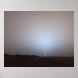 Sonnenuntergang auf den Mars - von den Mars-Rover- Poster
