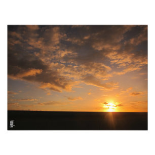 Sonnenuntergang auf der Autobahn Fotodruck