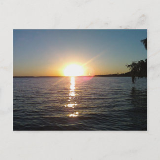 Sonnenuntergang auf der Bayou Postkarte