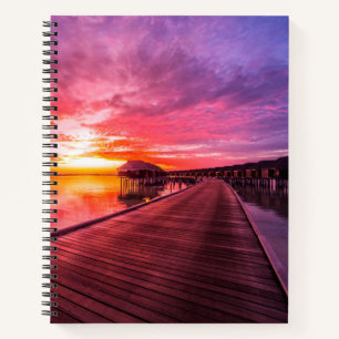 Sonnenuntergang auf der Insel Malediven Water Vi Notizbuch