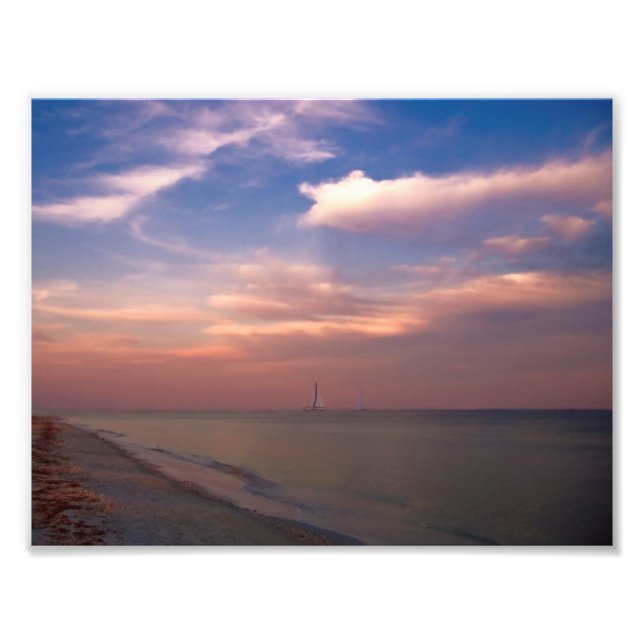 Sonnenuntergang auf der Insel Sanibel Fotodruck (Vorne)