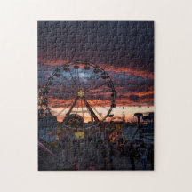 Sonnenuntergang auf der Iowa Staat Messe in Des Mo