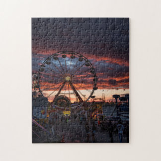 Sonnenuntergang auf der Iowa Staat Messe in Des Mo