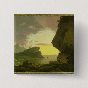 Sonnenuntergang auf der Küste nahe Neapel, Button