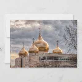 Sonnenuntergang auf der russisch-orthodoxen Kathed Einladung