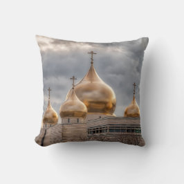Sonnenuntergang auf der russisch-orthodoxen Kathed Kissen