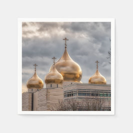 Sonnenuntergang auf der russisch-orthodoxen Kathed Serviette