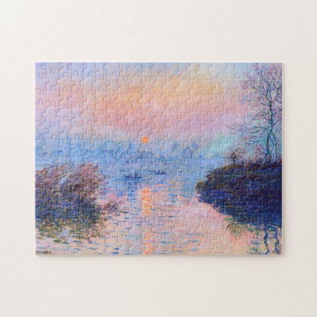 Sonnenuntergang auf der Seine am Lavacourt Monet K (Horizontal)