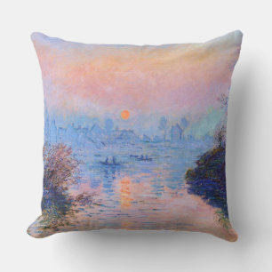 Sonnenuntergang auf der Seine an Lavacourt Monet Kissen