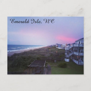 Sonnenuntergang auf der Strandpostkarte Postkarte