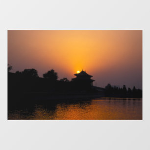 Sonnenuntergang auf der verbotenen Stadt - Peking, Fensteraufkleber
