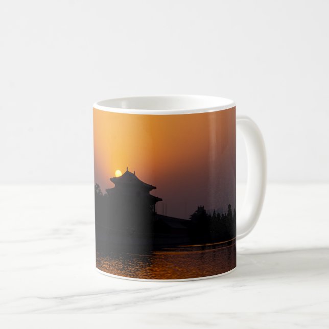 Sonnenuntergang auf der verbotenen Stadt - Peking, Kaffeetasse (VorderseiteRechts)