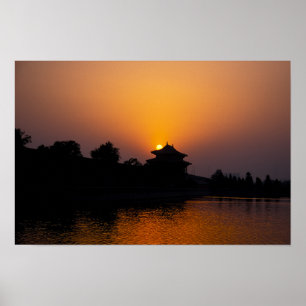 Sonnenuntergang auf der Verbotenen Stadt - Peking, Poster