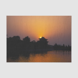 Sonnenuntergang auf der Verbotenen Stadt - Peking, Seidenpapier