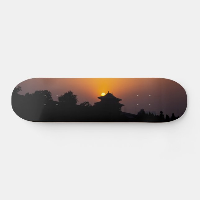 Sonnenuntergang auf der verbotenen Stadt - Peking, Skateboard (Horizontal)