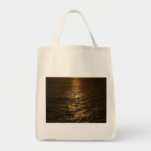 Sonnenuntergang auf der Wasser Abstrakte Fotografi Tragetasche