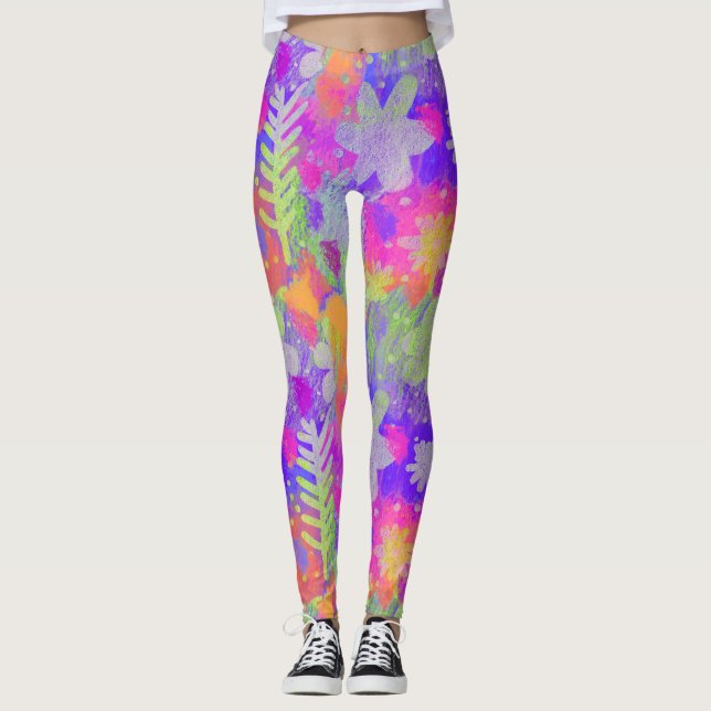 Sonnenuntergang auf der Wiese Leggings (Vorderseite)