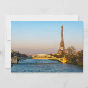 Sonnenuntergang auf Eiffelturm und Pont Rouelle -  Einladung