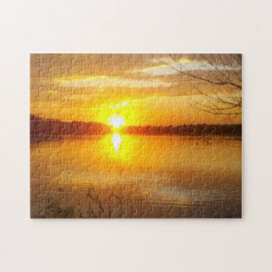 Sonnenuntergang auf einem See
