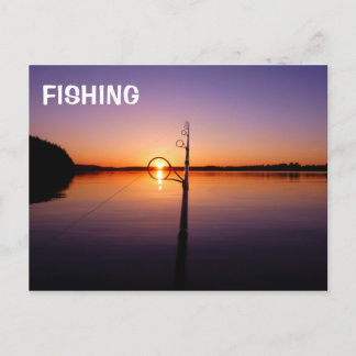 Sonnenuntergang auf einem See, der durch eine Ange Postkarte