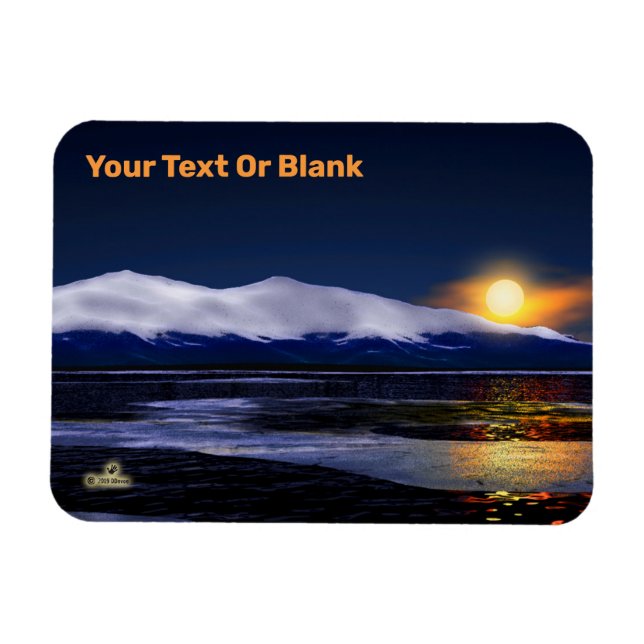 Sonnenuntergang auf Eis Magnet (Horizontal)