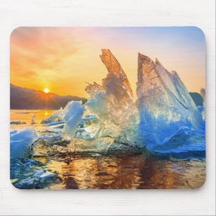 Sonnenuntergang auf Eis Mousepad