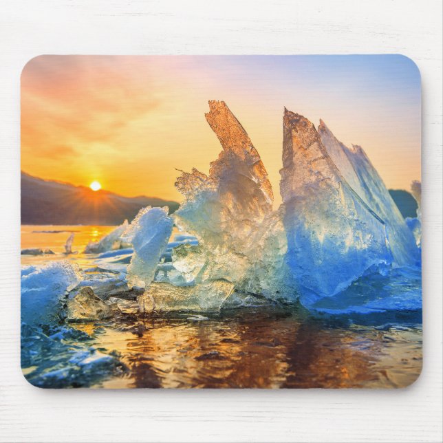 Sonnenuntergang auf Eis Mousepad (Vorne)