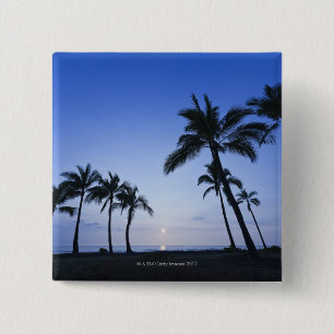 Sonnenuntergang auf Kahaluu Bucht in Kona, Hawaii Button