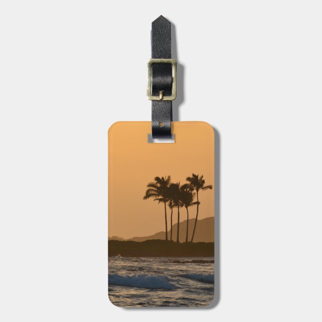 Sonnenuntergang auf Kauai Gepäckanhänger (Vorderseite vertikal)