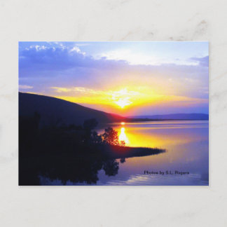 Sonnenuntergang auf Sardis See Postkarte