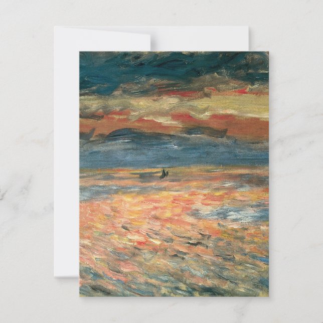 Sonnenuntergang auf See durch Pierre Renoir, Vinta (Vorderseite)