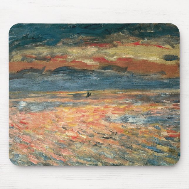 Sonnenuntergang auf See durch Pierre Renoir, Vinta Mousepad (Vorne)