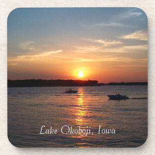 Sonnenuntergang auf See Okoboji, Iowa Untersetzer