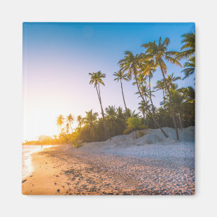 Sonnenuntergang auf tropischer Dominikanischer Magnet