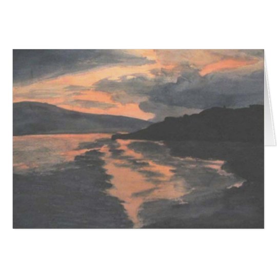 Sonnenuntergang auf Wasser Karte