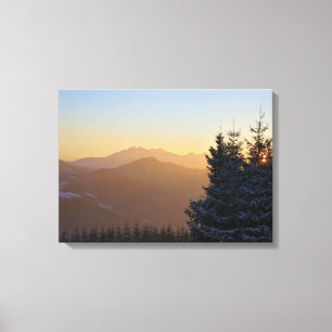 Sonnenuntergang Aussicht auf die Tatra Leinwanddruck