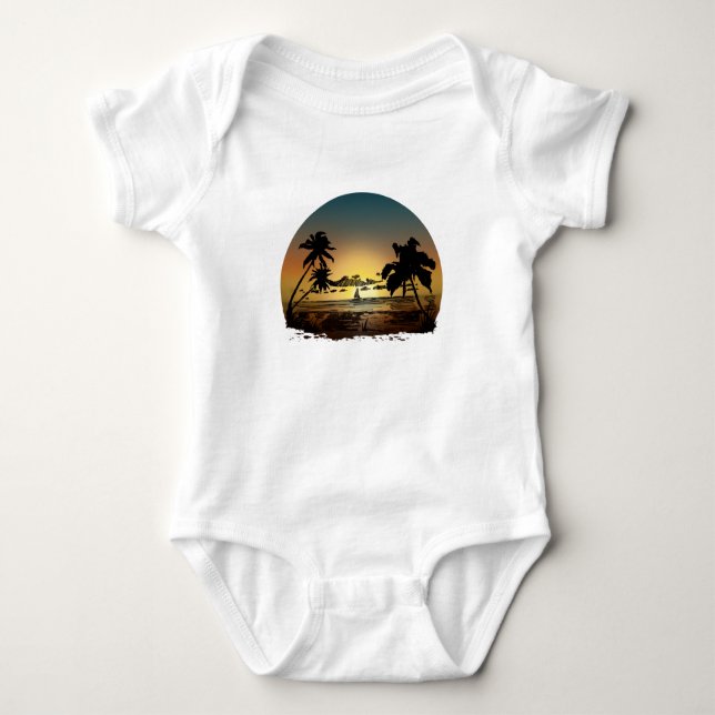 Sonnenuntergang Baby Strampler (Vorderseite)