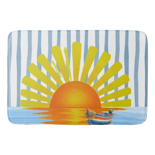 Sonnenuntergang Badematte (Vorderseite)