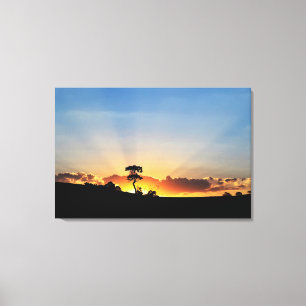 Sonnenuntergang-Bauernhof Londrina Leinwanddruck