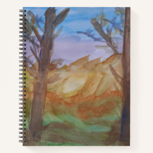 Sonnenuntergang Bäume SpiralNotebook Notizbuch